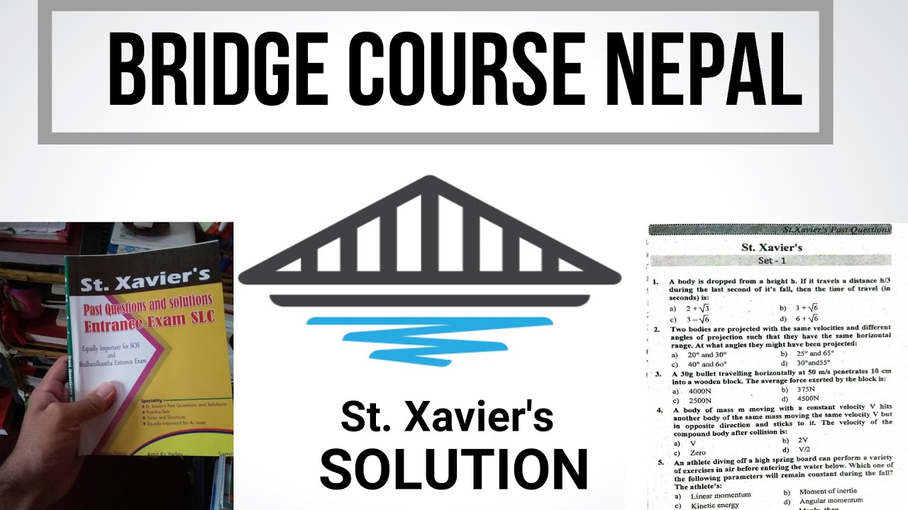 Bridge course in Nepal after SEE// st.xavier's entrance past question set
