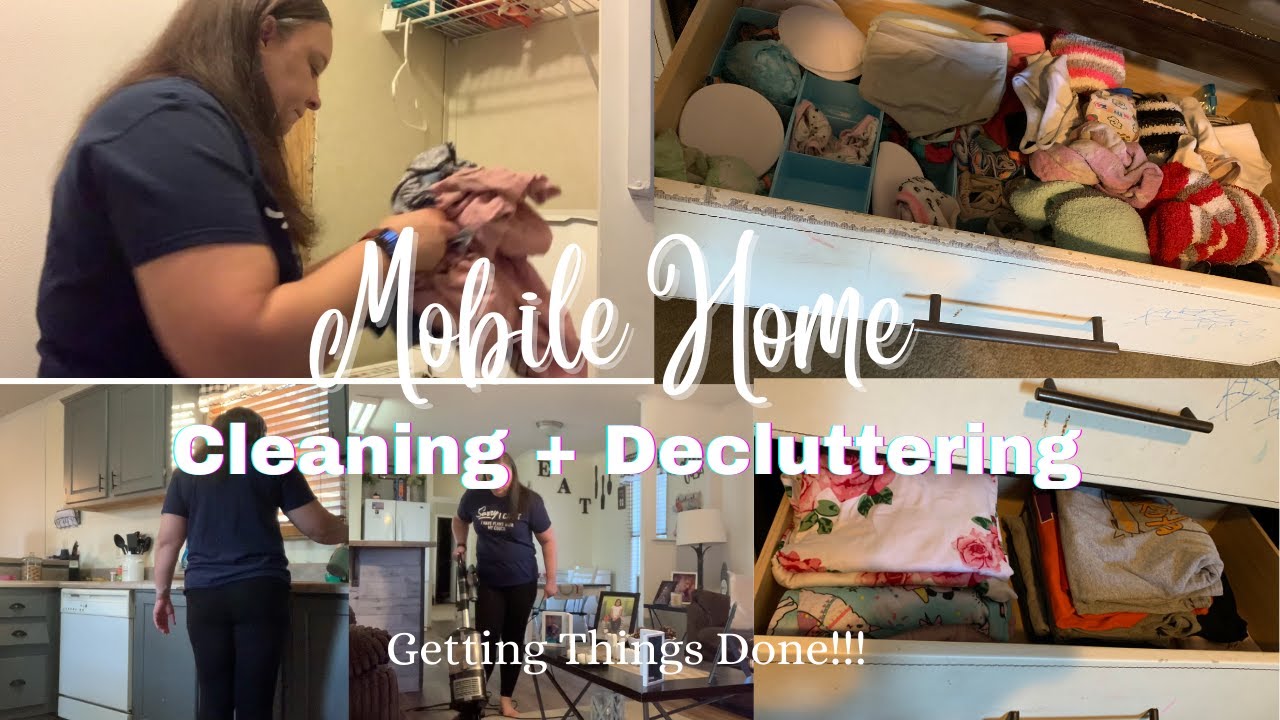 SINGLE WIDE MOBILE HOME DECLUTTER| Cleaning+Declutting| Decluttering My daughter's Dresser