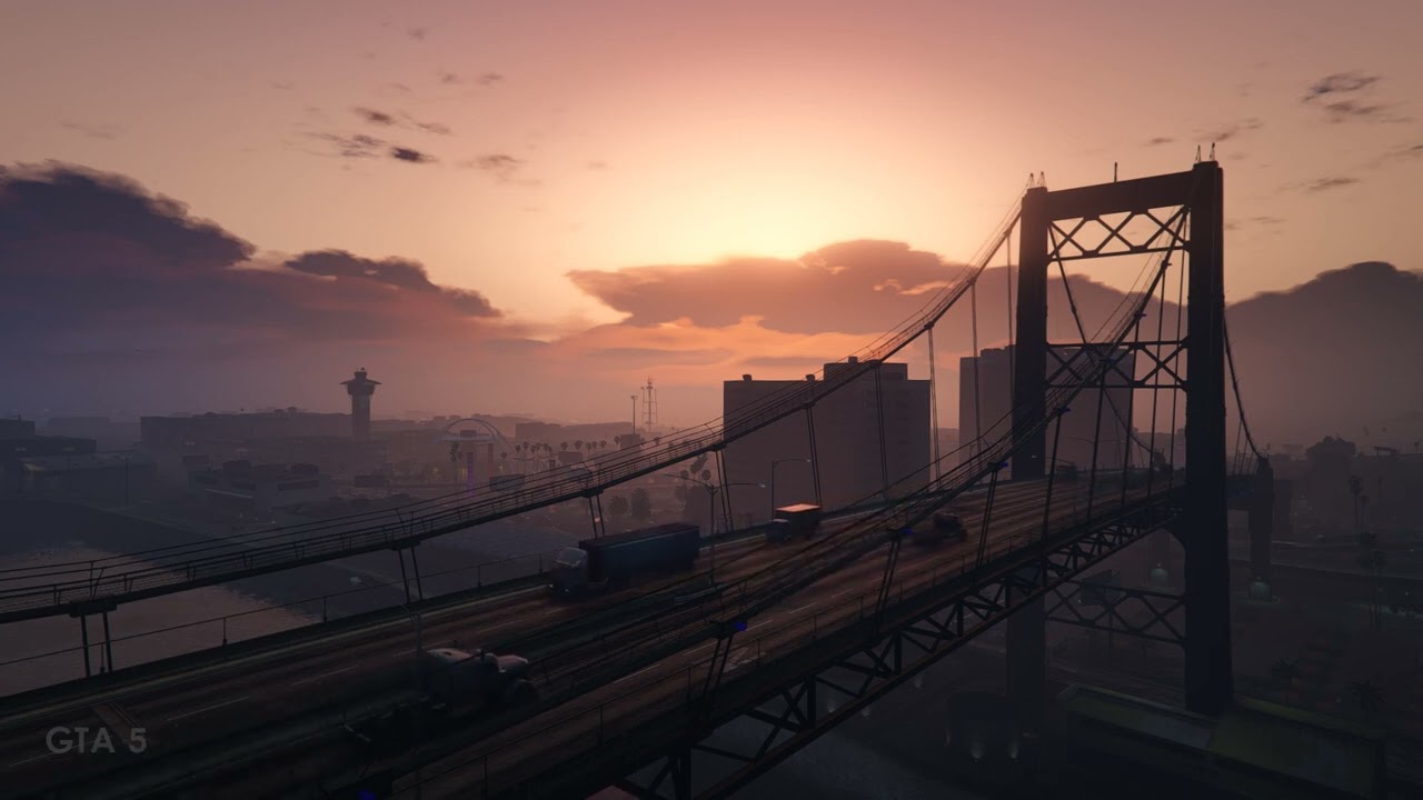 City Sounds at the Sunset | GTA 5 Ambience