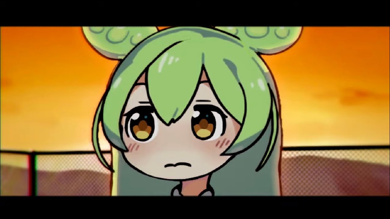 髪をなびかせる髪の毛を解いたずんだもんBB