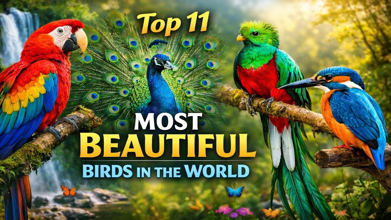 Top 11 Most Beautiful Birds in the World | Relaxing, Meditative, Stress Relief Music 