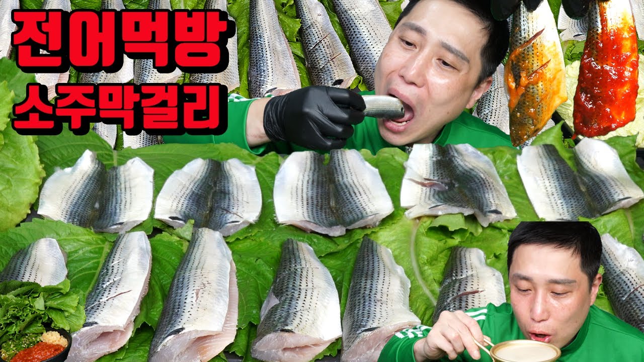 진짜 맛있어서 먹을까 고소한 전어를 통으로 소주 막걸리 술먹방 통전어 먹방 korean Raw Gizzard Shad sashimi mukbang eating show