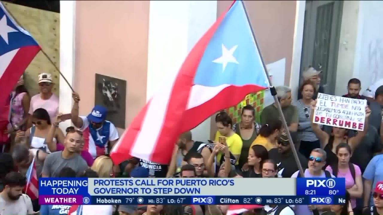 Puerto Rico gov won't seek re-election; protesters demand his resignation