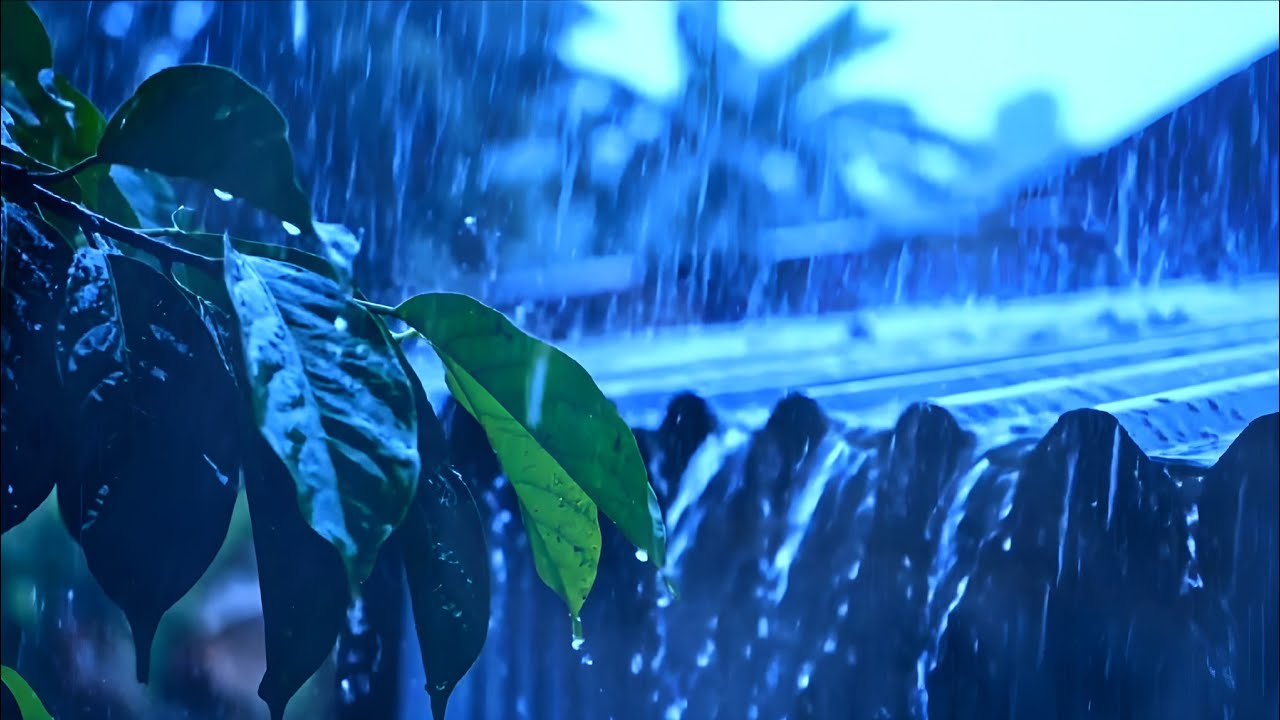 Non Stop Heavy Rain on Roof || Thunderstorm Sounds for Relaxation and Sleep 