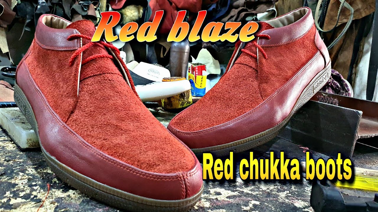 Red Blaze: Crafting the Ultimate Custom Red Chukka Boots