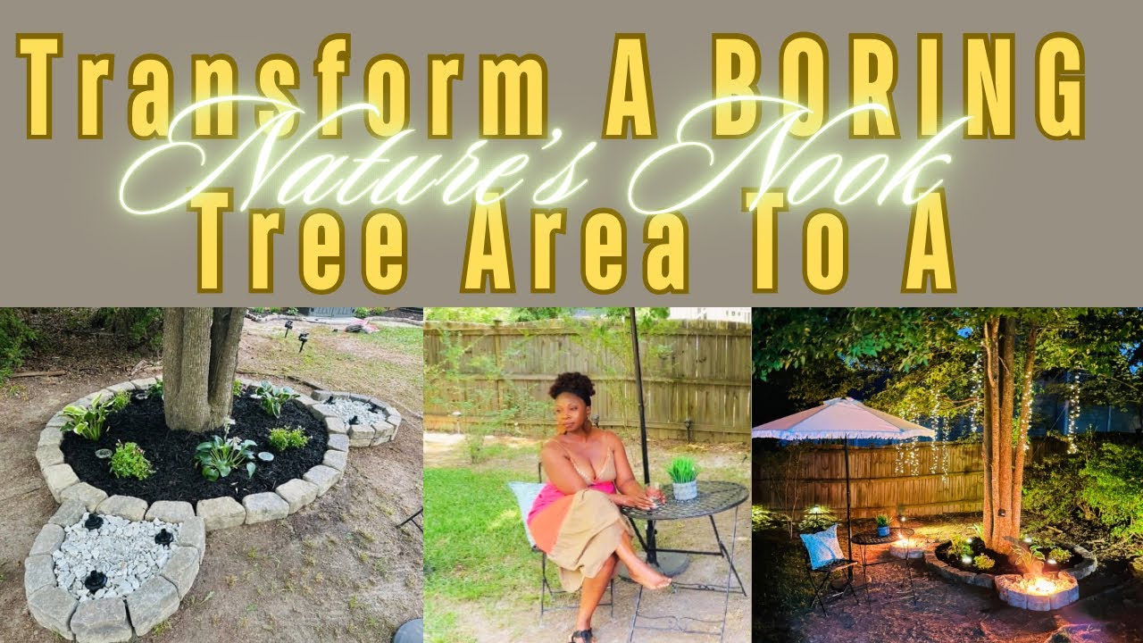 Transform Your BORING Tree Area To A Nature’s Nook🏞️🌻🪻|Mosquito Barrier|Part 2 Backyard Mini Series