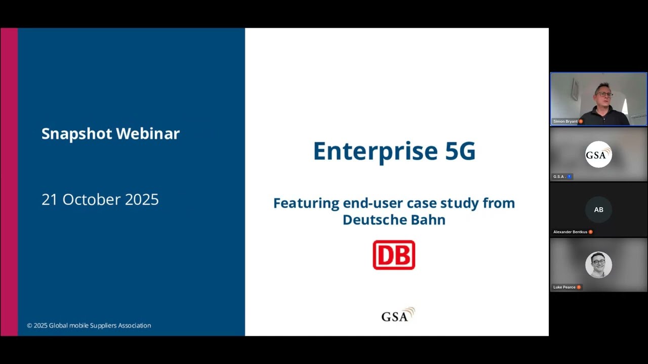 GSA Snapshot: Enterprise 5G, featuring Deutsche Bahn
