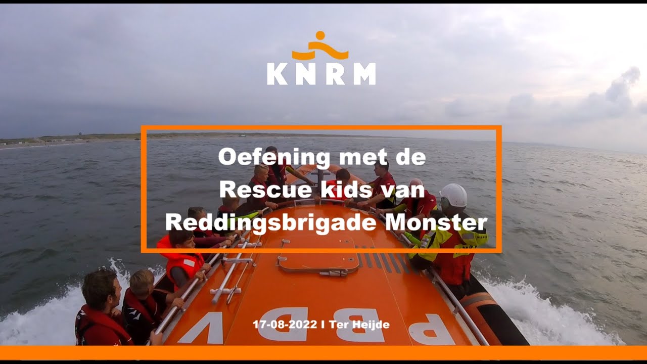 KNRM Ter Heijde oefent met Reddingsbrigade Monster en de politiehelikopter.