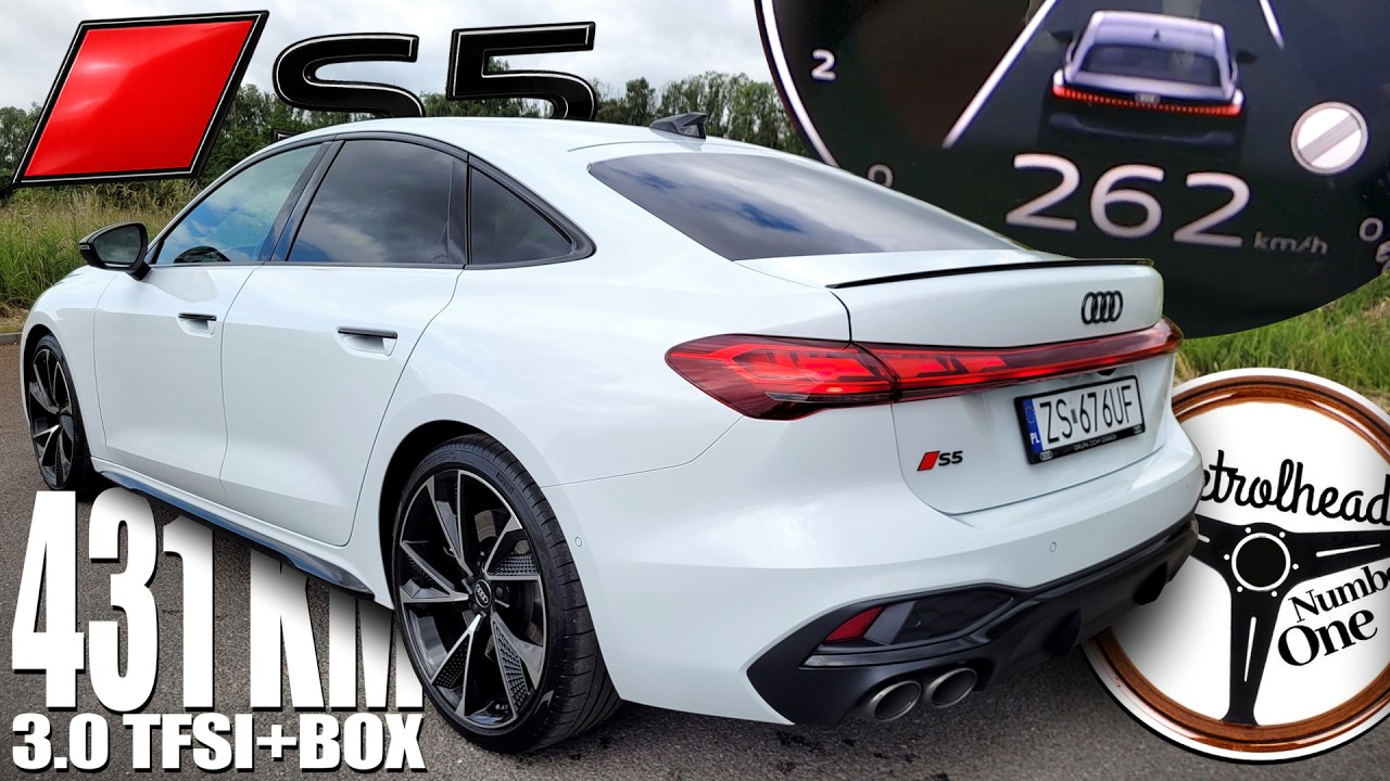 2025 Audi S5 B10 3.0 TFSI (431 KM) | V-MAX, 0-100, 100-200, 200-250 km/h, Test, AUTOBAHN | 4K
