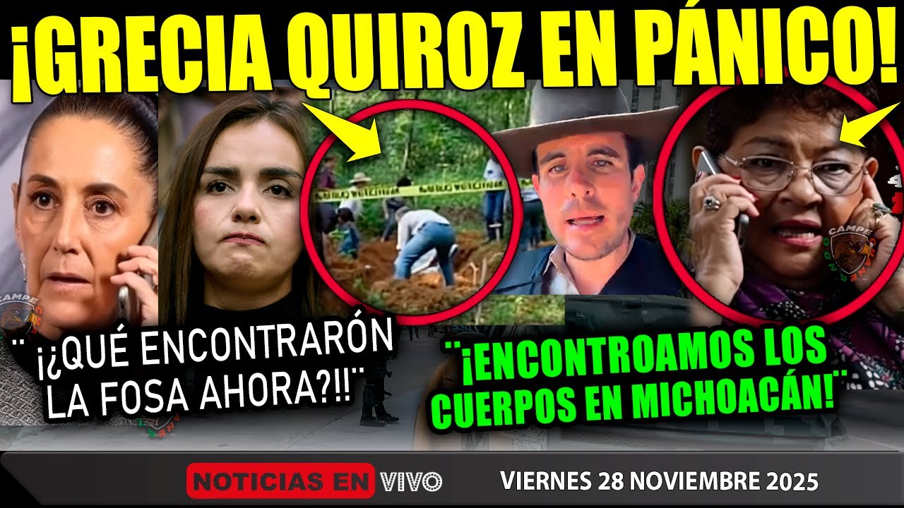 SE ACAB&Oacute;! GRECIA QUIROZ EN P&Aacute;NICO &iexcl;4 CUERPOS ENCONTRADOS! SHEINBAUM ERNESTINA GODOY FGR &iexcl;ESTE DIA!
