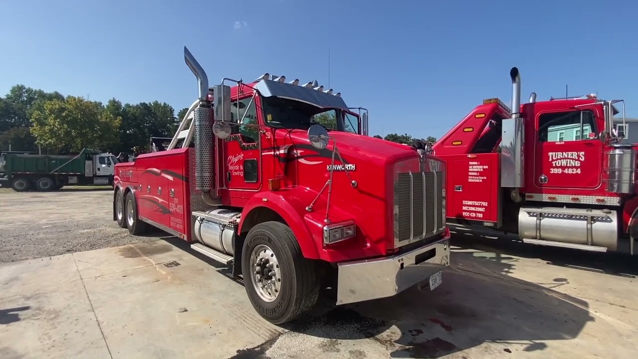 CAB RIDE IN A KW T800 WRECKER