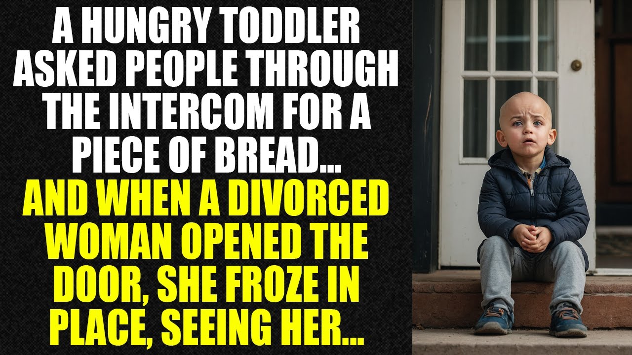 A hungry toddler asked people through the intercom for a piece of bread... And when a divorced woman