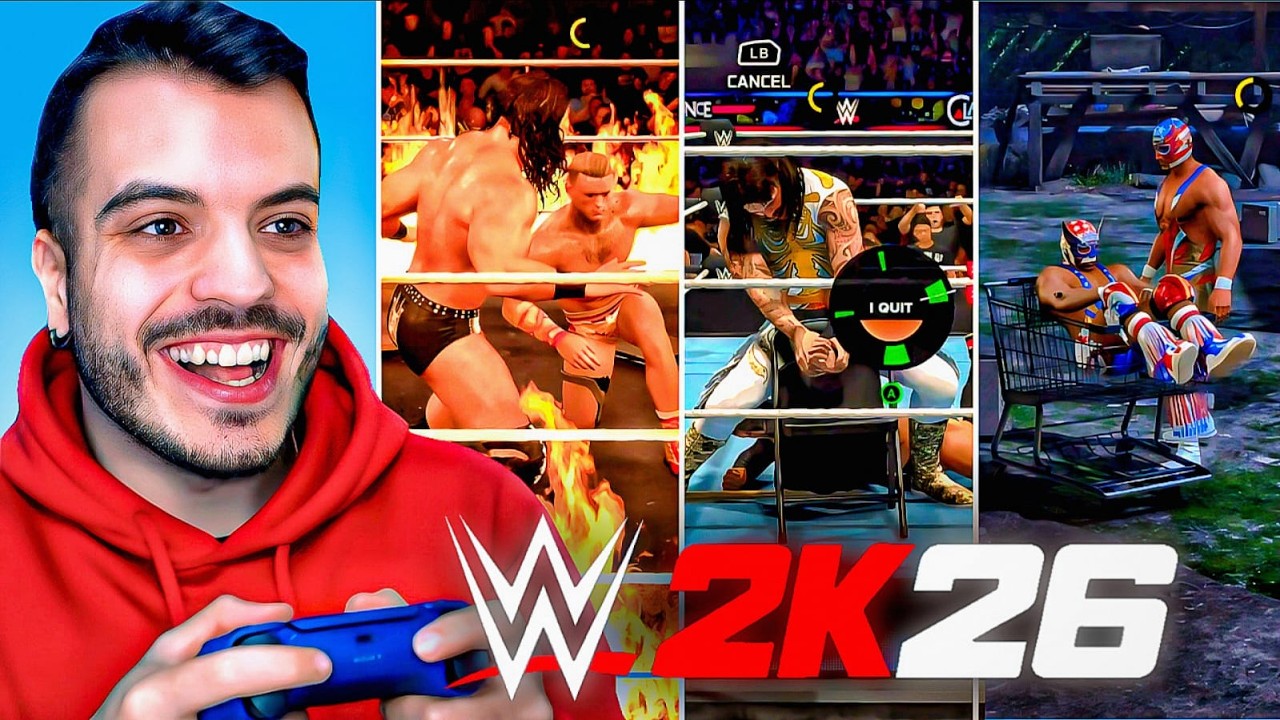 Jugué a TODOS los NUEVOS COMBATES de WWE 2K26 en un SOLO VÍDEO