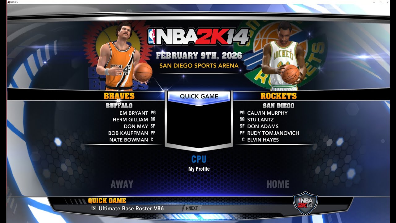 NBA 2k14 Сезон 1970-1971 первый тур BUFFALO Braves - SANDIEGO Rockets