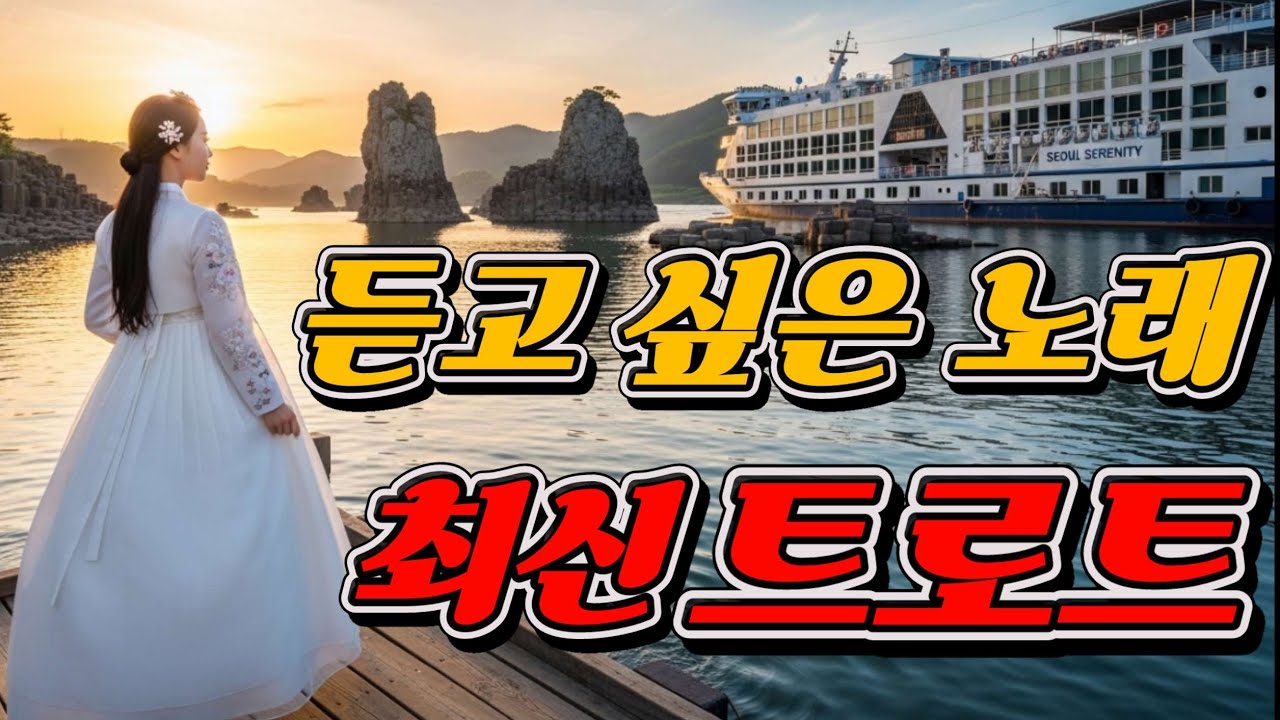 🎶🎤선착장에서 울려 퍼지는 트로트유람선 위 바다 감성 힐링 🎶🌊
