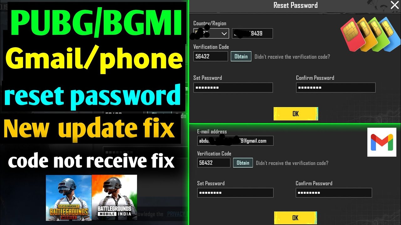 How To Change/Reset Password Of Mobile Login In PUBG Mobile New update Fix