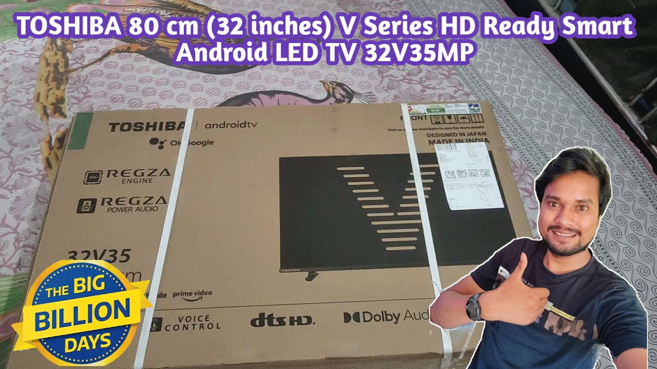 TOSHIBA 80 cm (32 inches) V Series HD Ready Smart Android LED TV 32V35MP Full Unboxing 2024