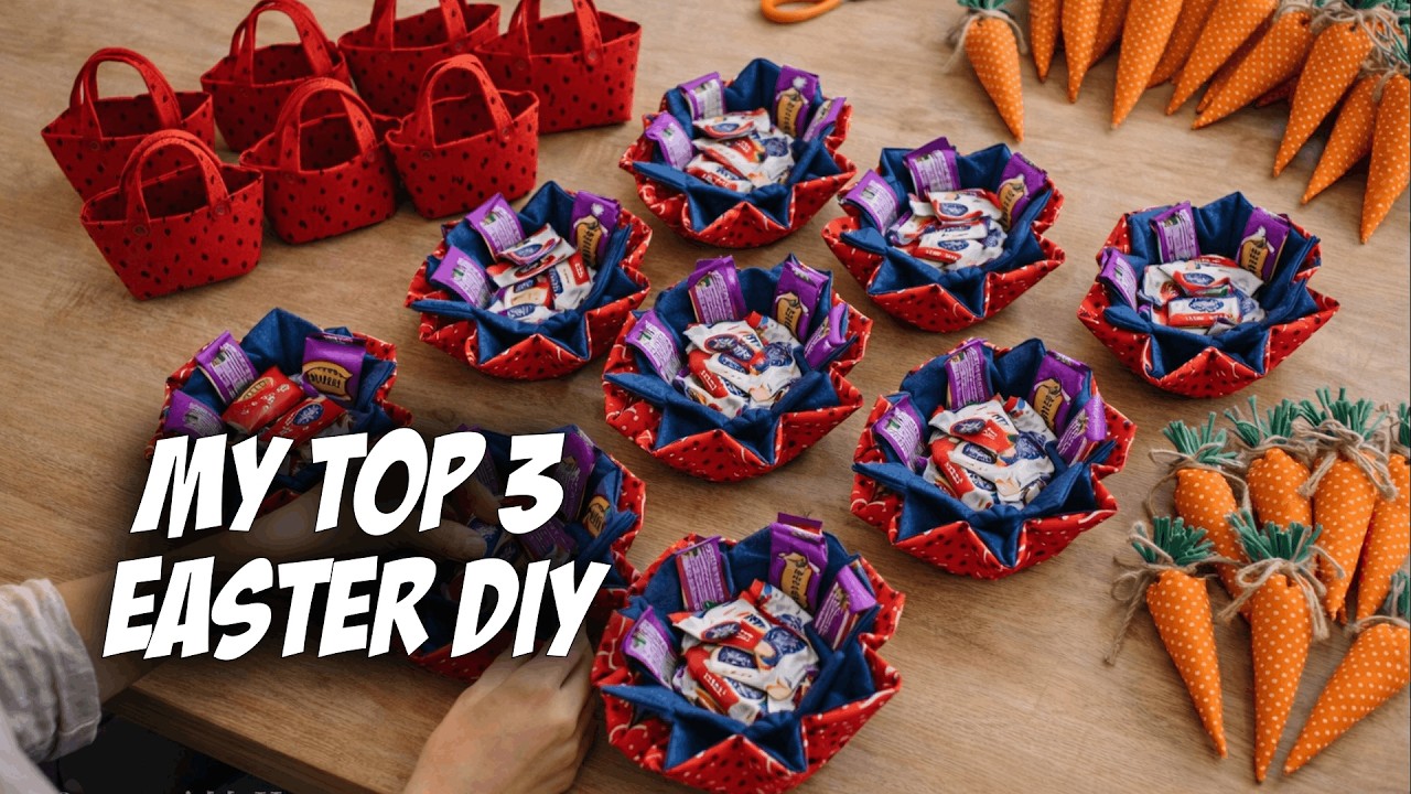 Easy Easter Sewing Project for Candy Holders /3 Eeaster sewing project
