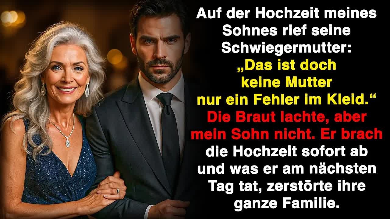 Demütigt auf der Hochzeit meines Sohnes  Am nächsten Tag zerstörte eine Entscheidung ihre Fam