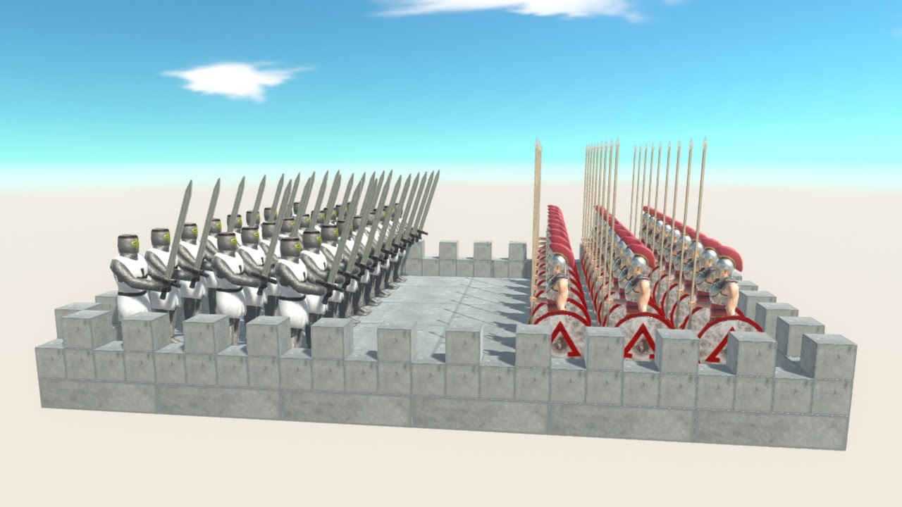 SKY ARENA ARMIES vs 30x SPARTANS - Animal Revolt Battle Simulator