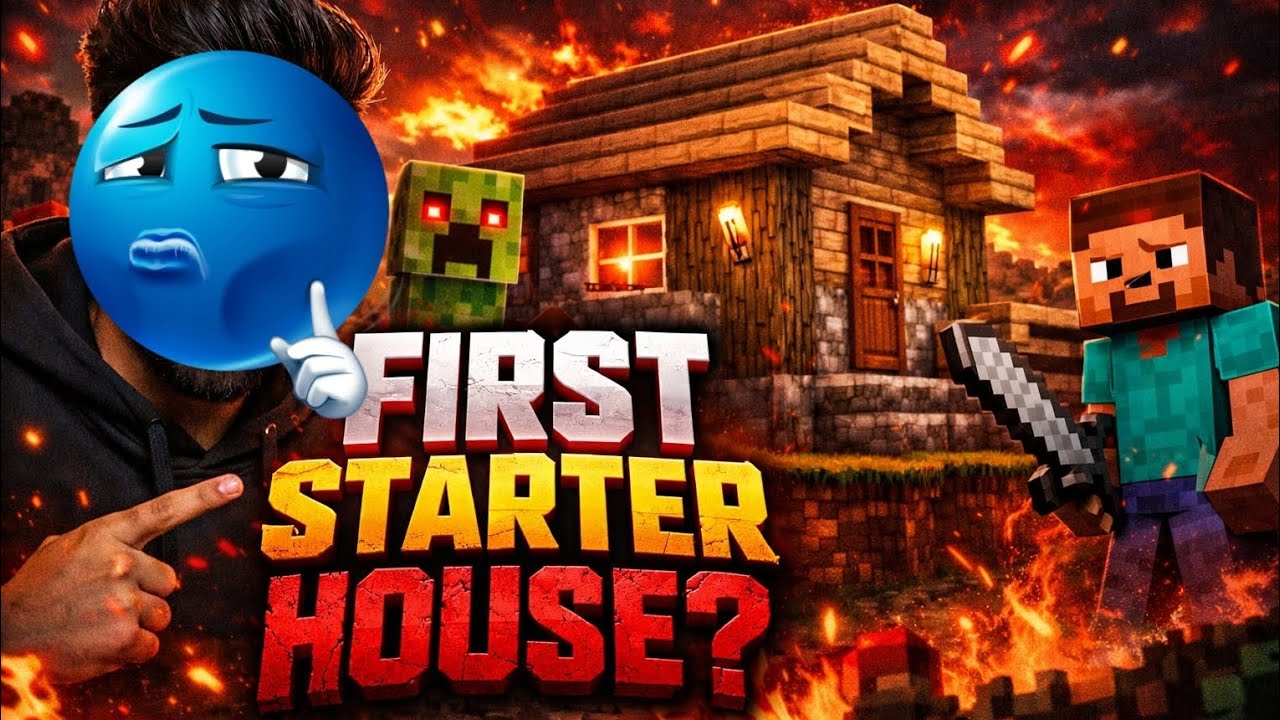 How to Make Your FIRST Starter House in Minecraft 😱 | Easy Beginner House Tutorial