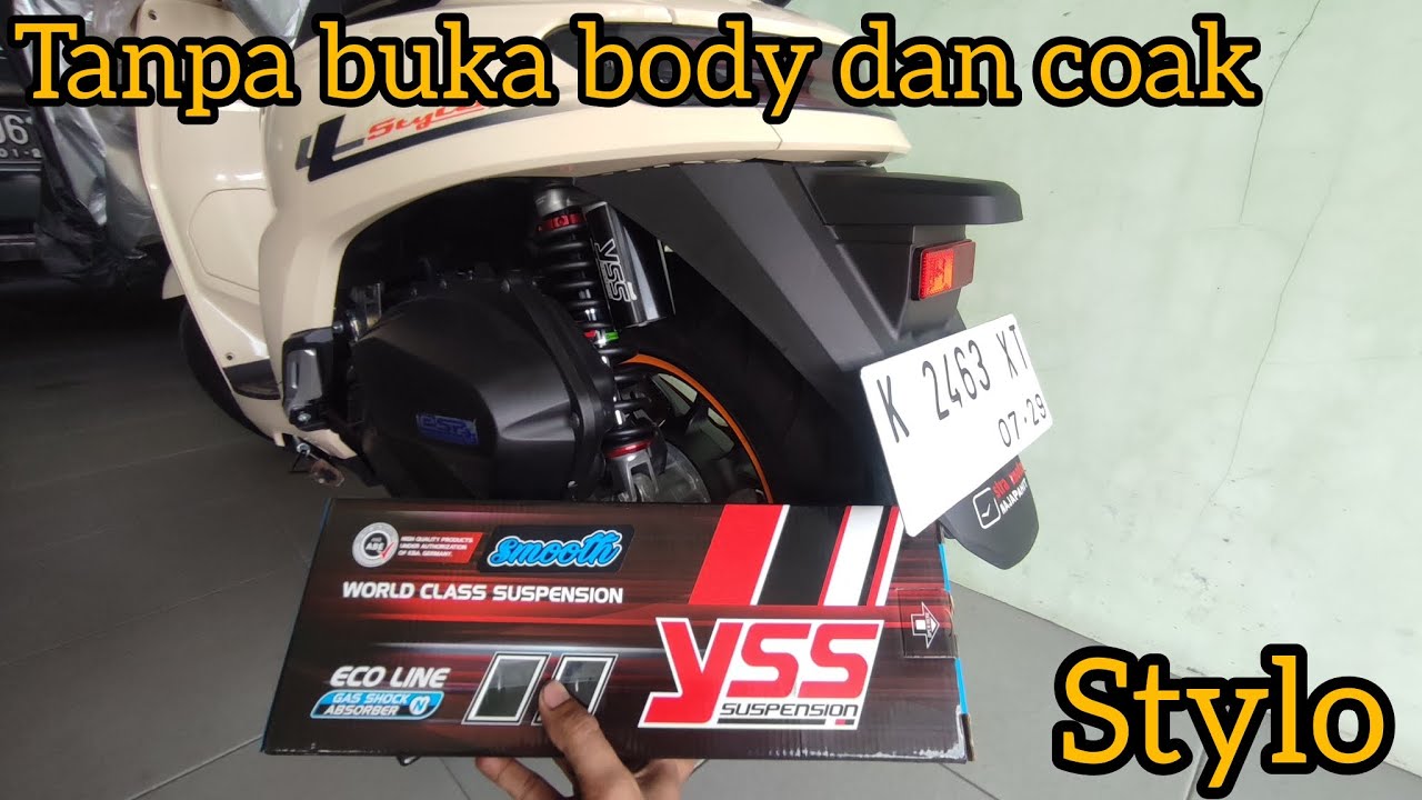 Cara ganti shock Honda Stylo tanpa buka body dan coak menggunakan YSS G Plus smooth