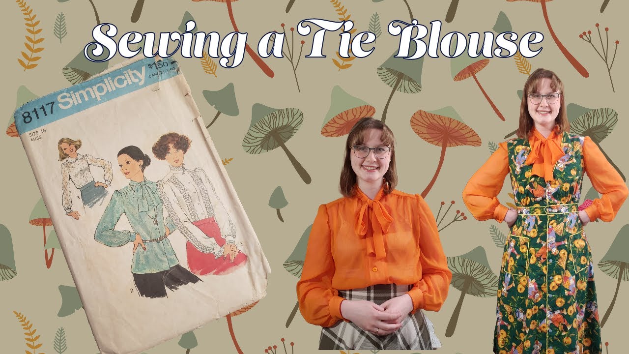 Sewing a Tie Blouse with Vintage Simplicity 8117 from the 70s!