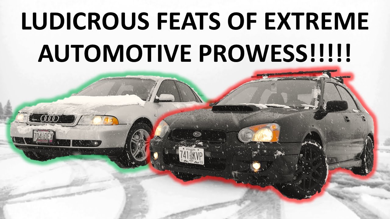 Collateral Damage - Extreme Snow Drifting In Subaru WRX And Audi A4 B5