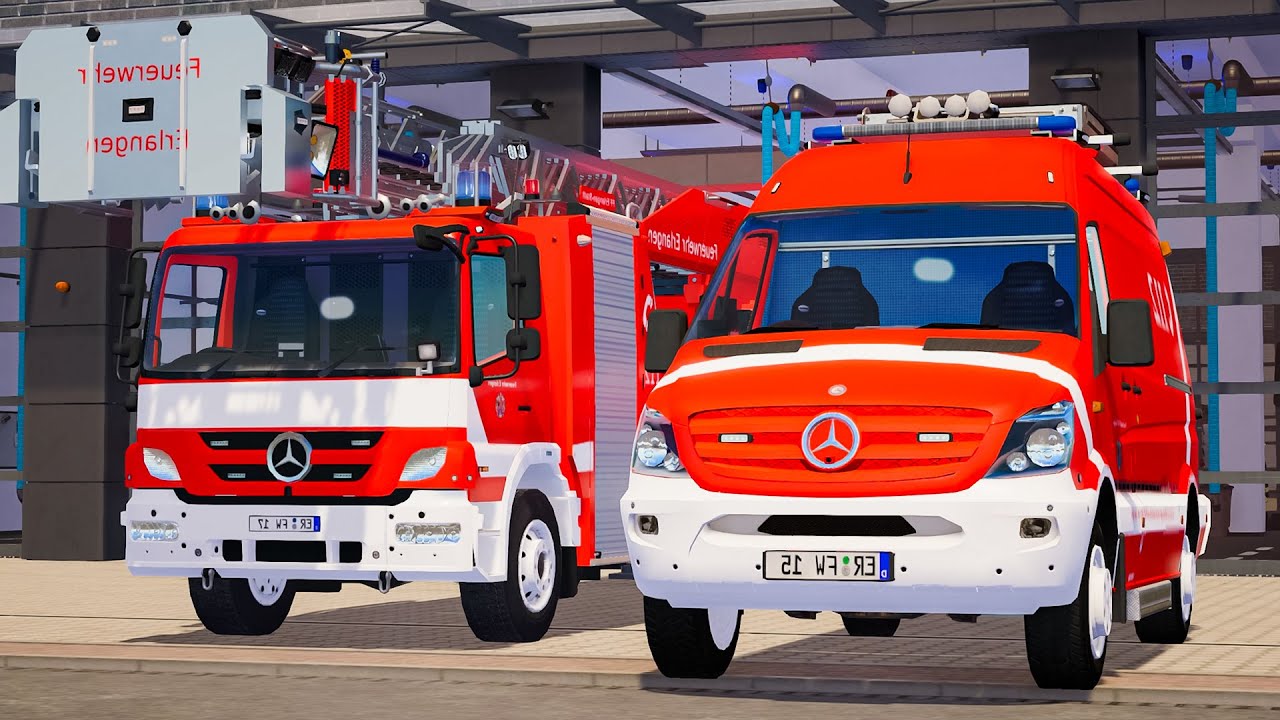 Emergency Call 112 - Höchstadt Firefighter and Ambulance First Responding! 4K
