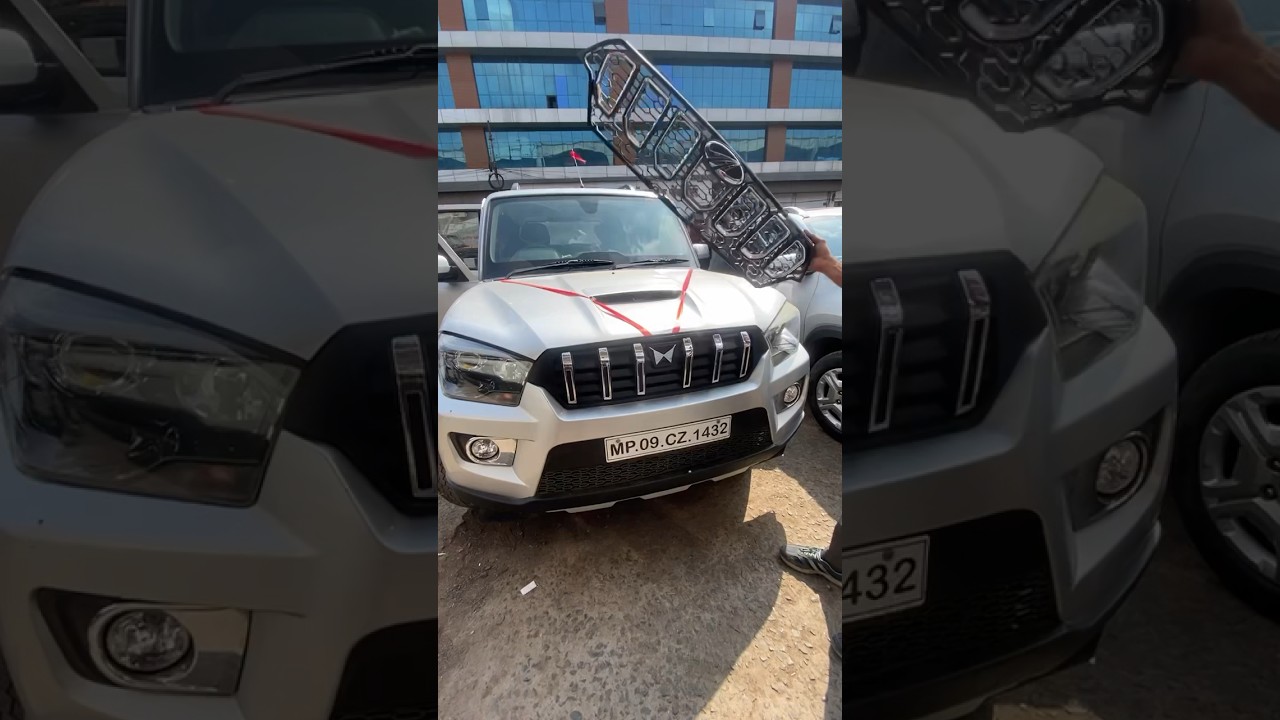 Old Scorpio Upgraded with Scorpio Classic Mahindra Genuine Grill🔥🔥🔥 #automobile #mahindra
