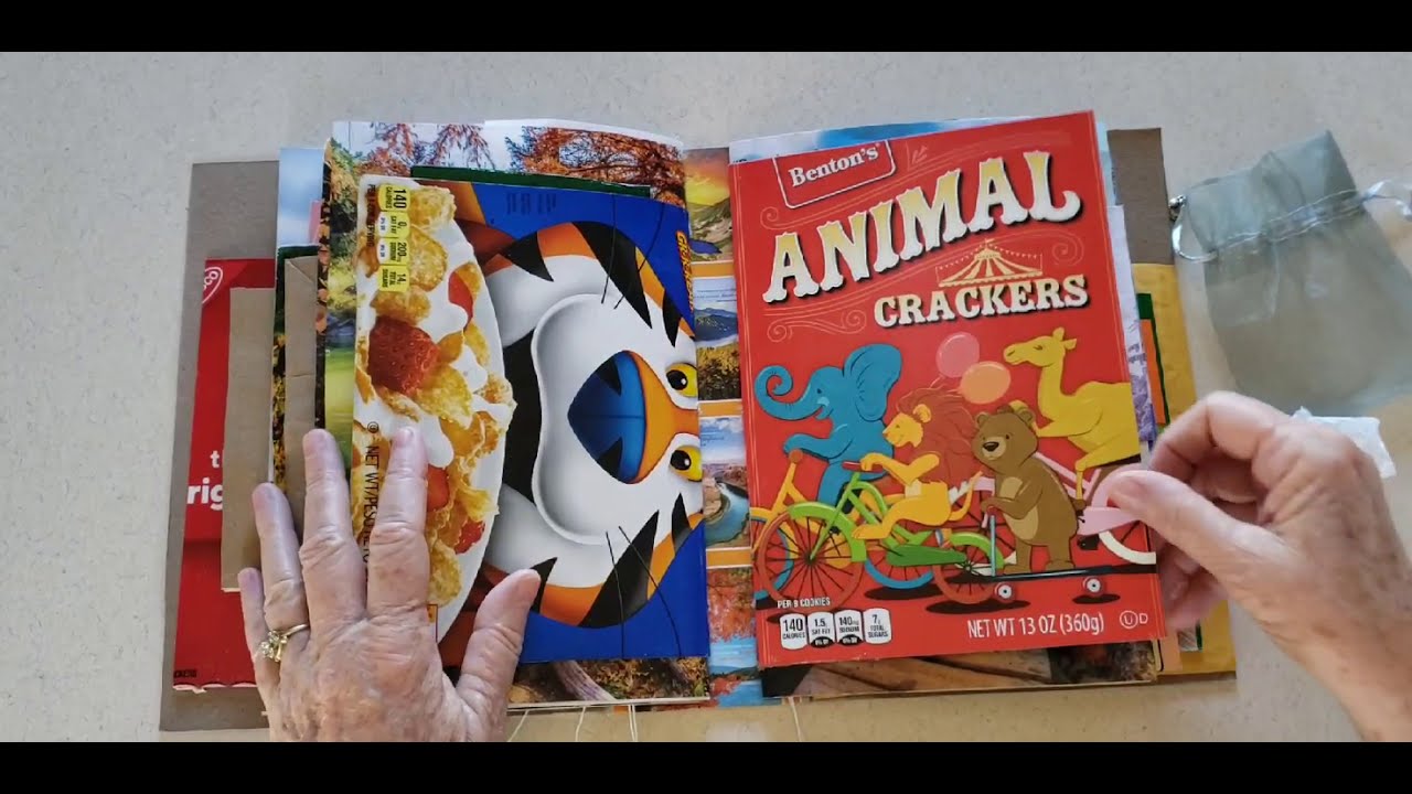 My first junky junk journal, Travel journal from food packaging, old calendar,  travel brochures.