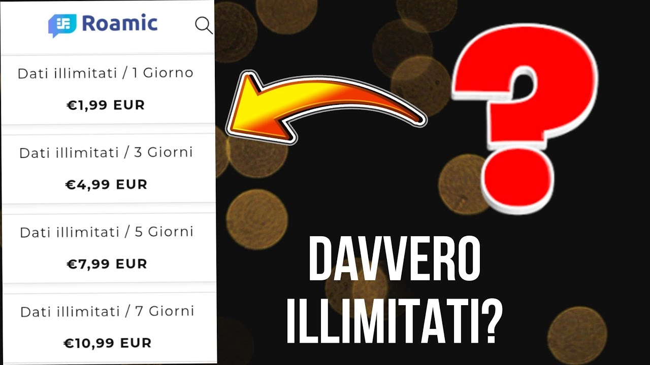 E-sim con dati illimitati… a 0,5 Mbps.  Aggiornamento su Roamic. 
