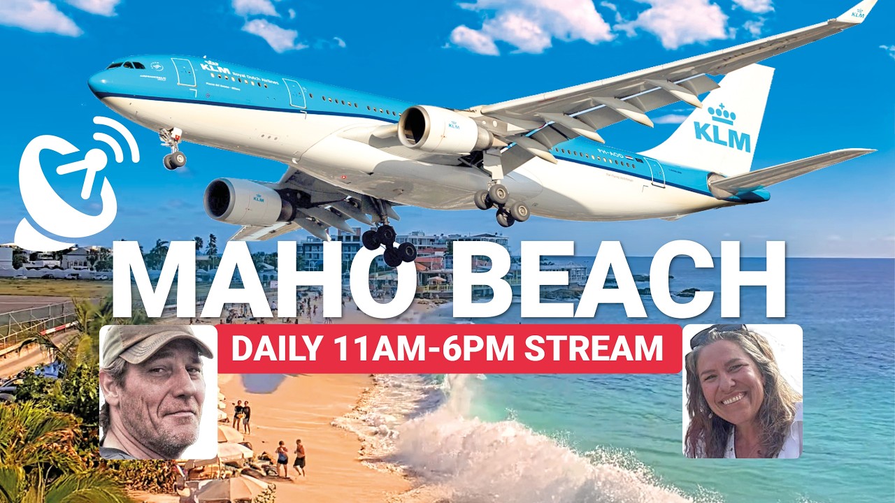 LIVE SXM Airport February 19 ✈️ -  Maho Beach Sint Maarten