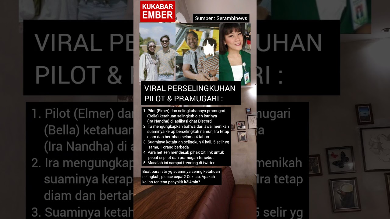 Perselingkuhan Pilot dan Pramugari #citilink #ira #viral