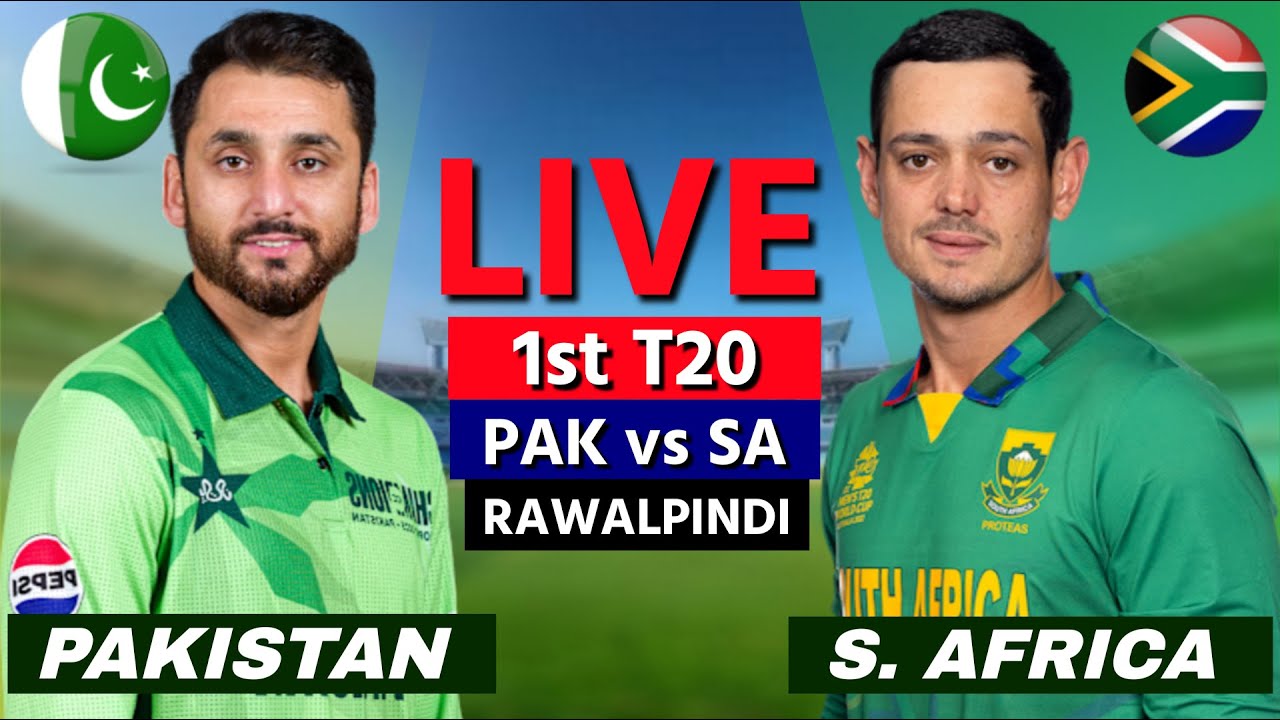 PAKISTAN vs SOUTH AFRICA, 1st T20 Match | PAK vs SA Live | Scores & Commentary