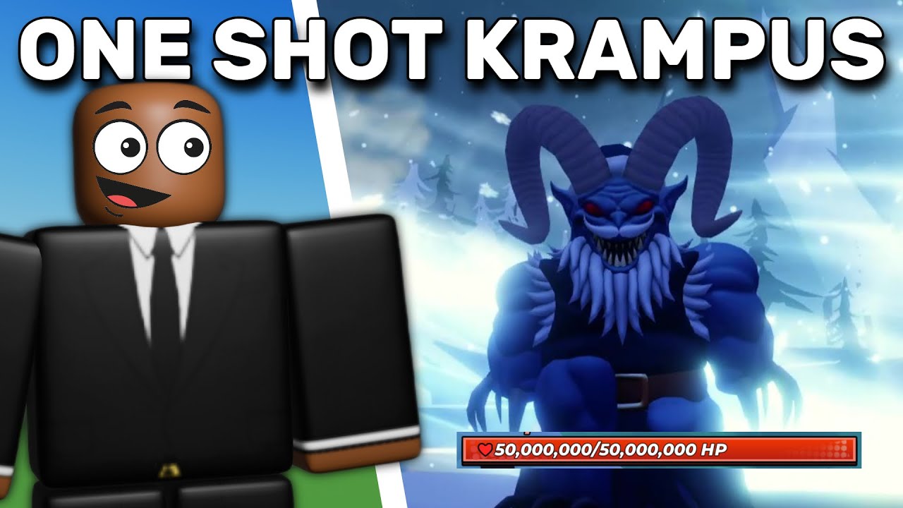 Как убить босса Крампуса с одного удара в игре Hunty Zombie! | Roblox