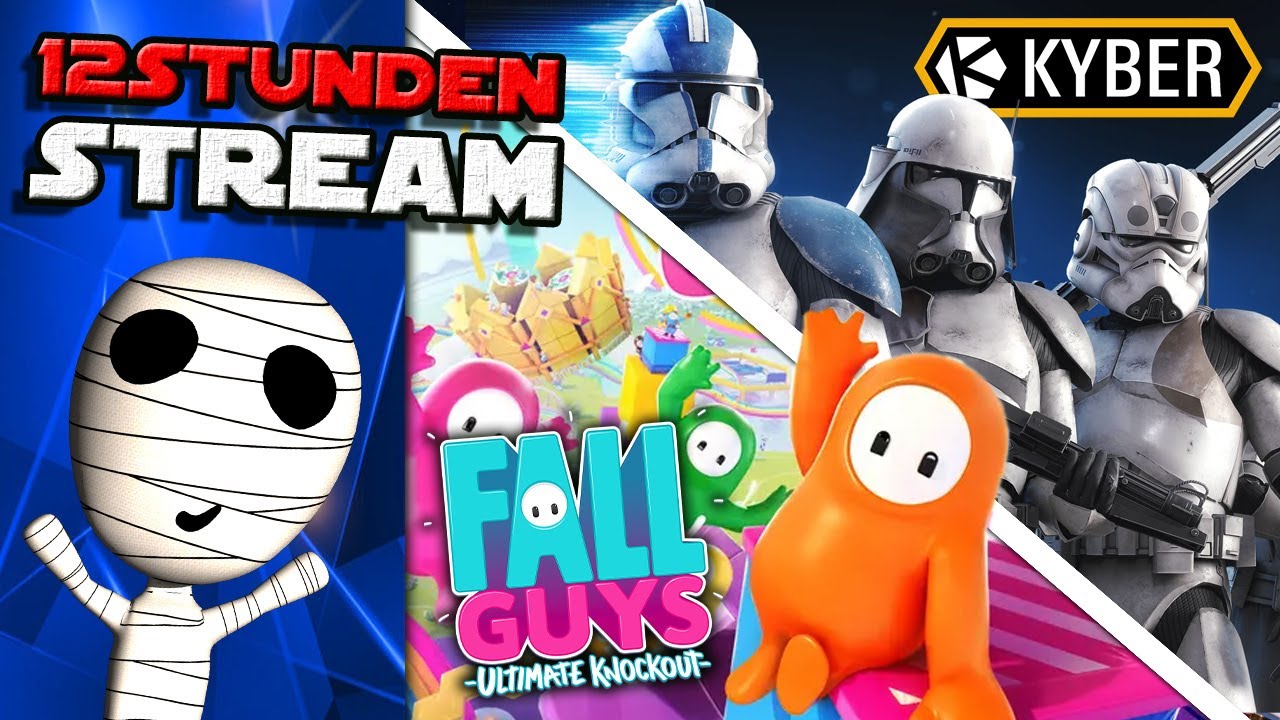 Battlefront 2 Kyber, Fall Guys [2/3] 🔴 12 Stunden Stream Live [deutsch]