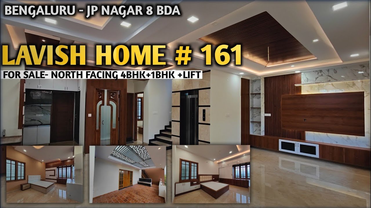 Продается роскошный дом в районе North Lavish Home 161, 4 спальни, лифт, площадь 30*40, JP Nagar,...