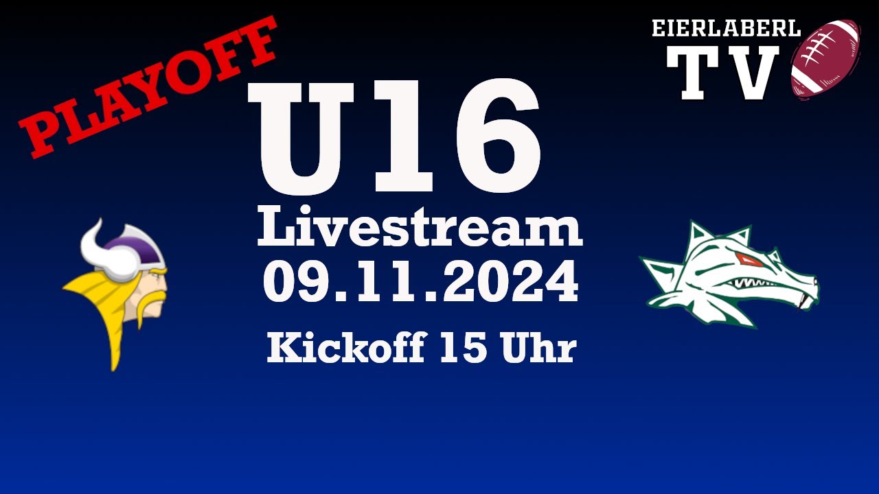 LIVESTREAM AFL PLAYOFF  U16  AFC Vienna Vikings vs.Dragons