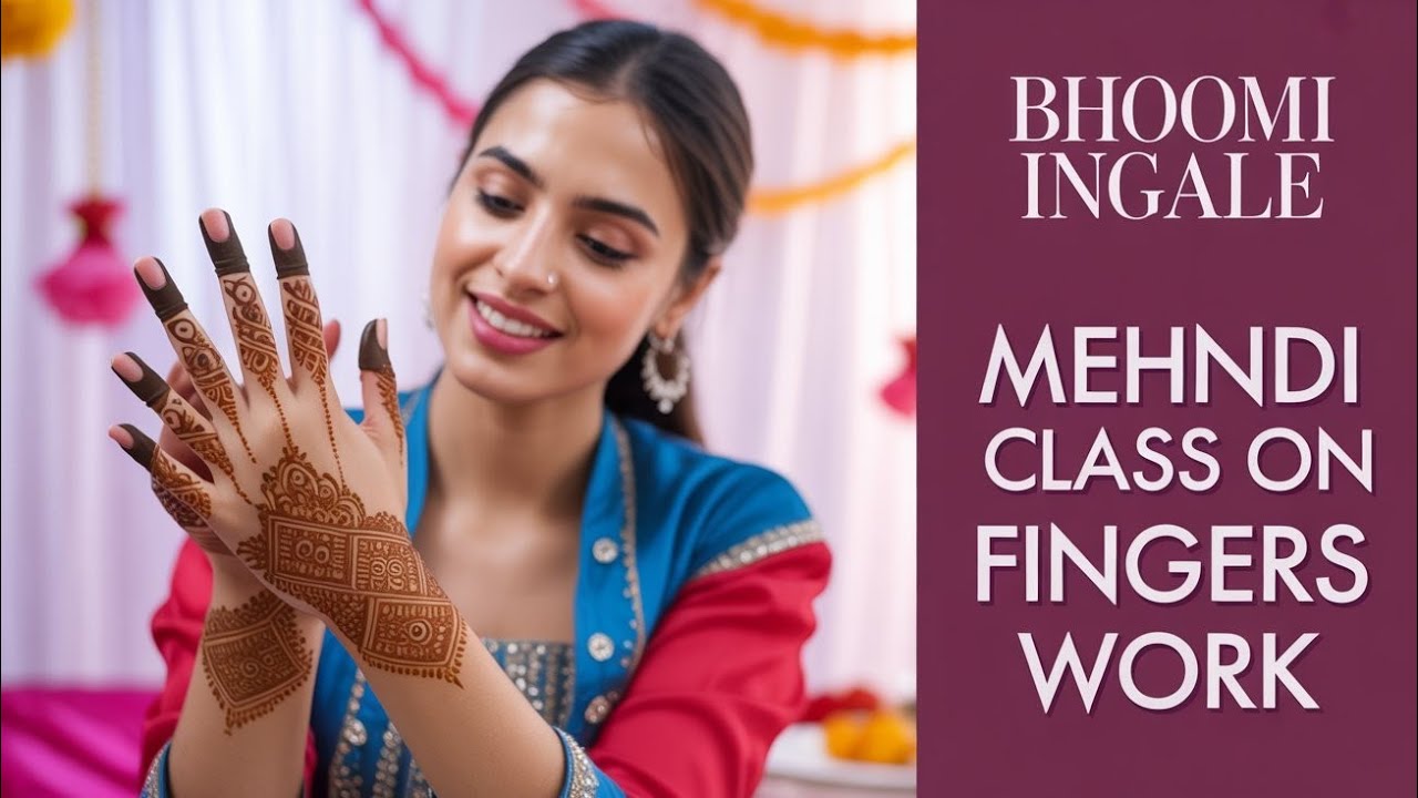 Mehndi design class : 6  fingers work