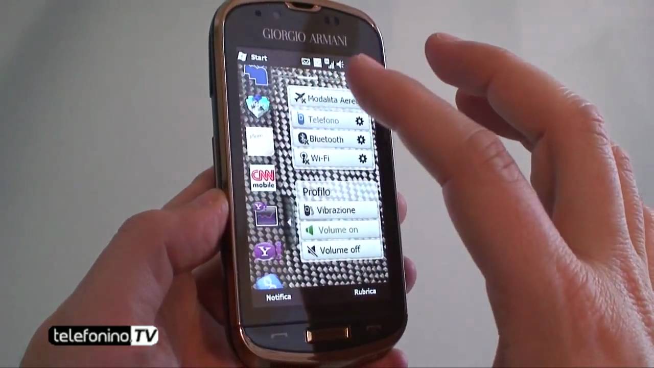 Samsung Giorgio Armani b7620 videoreview da Telefonino.net