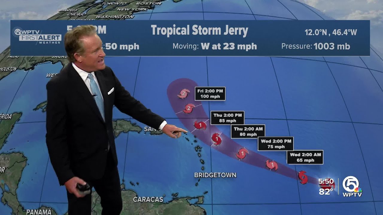 Tropical Storm Jerry expected to become hurricane this week