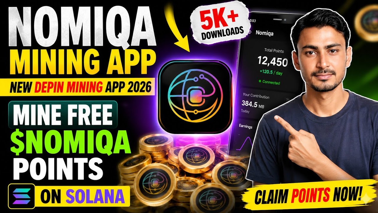 Nomiqa Mining App 2026 Review | Mine FREE $NOMIQA Points on Solana | DePIN Mining App