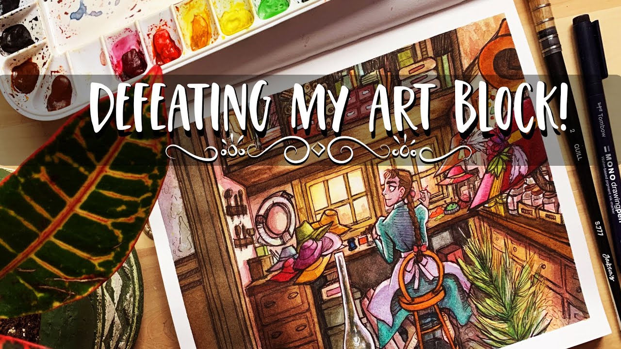 ☕️ draw with me in quarantine #1 || Studio Ghibli Watercolour Speedpaint!!