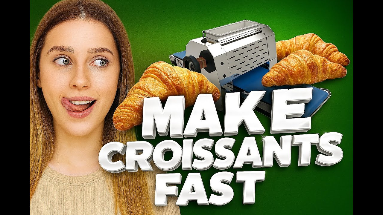 Croissant Dough Sheeter Machine | Small Electric Roller | Bakery Production #croissantmachine