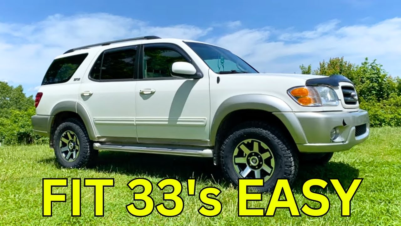 How to fit 33 inch tires on a 1st gen Toyota Sequoia #PatagoniaXT spacer lift