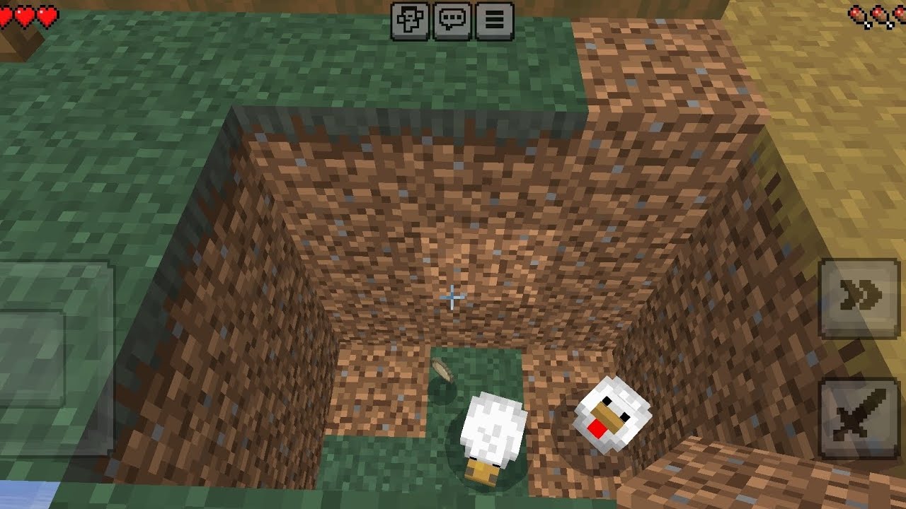 Minecraft cestička ke dvěma slepičkám 