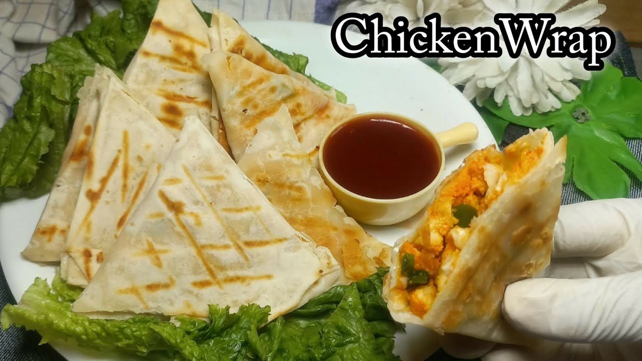 Chicken Wrap Recipe || Tortilla Wrap Recipe || Chicken Cheese Roll #food #recipe #trending #4k #yt 