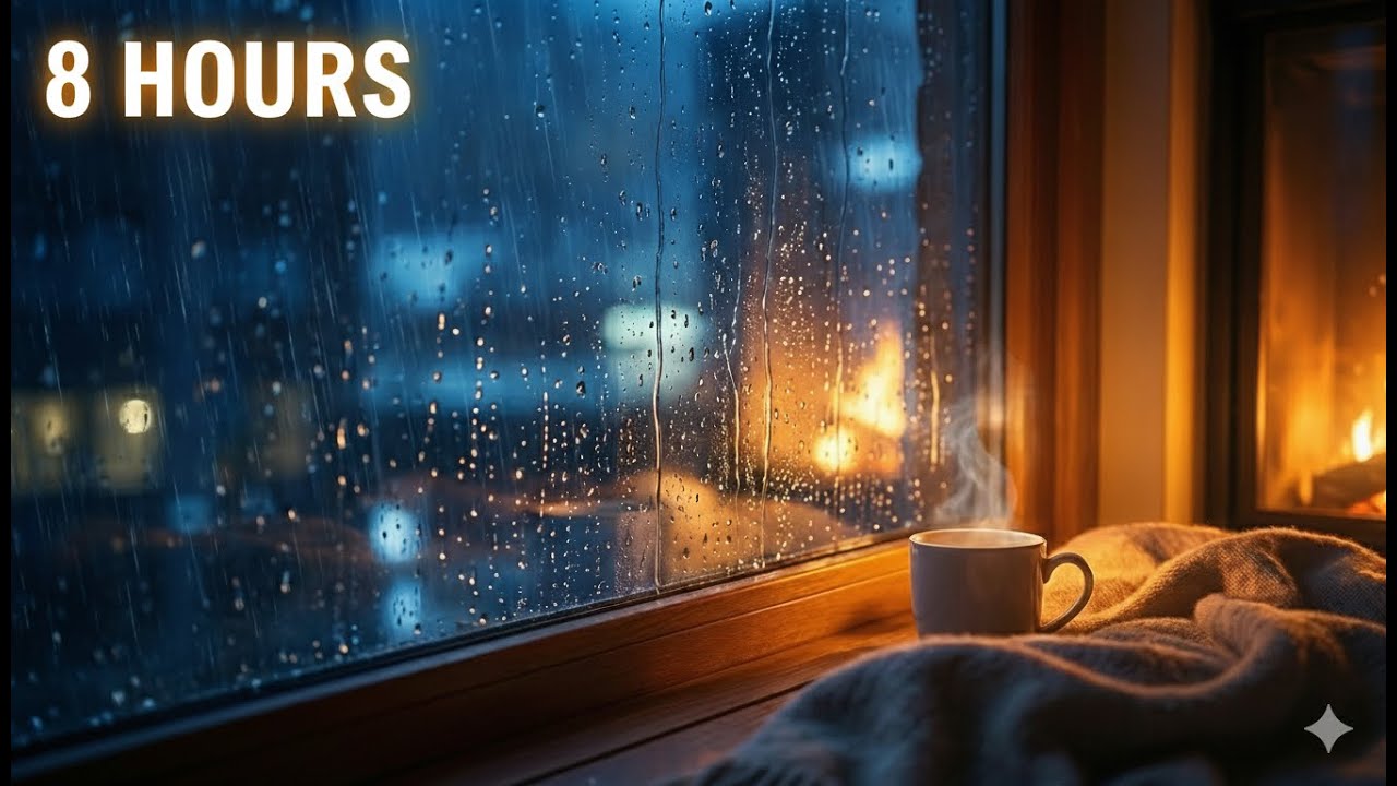 🌧️ Cozy Rain on TIN Roof for Sleep & Study | Heavy Rooftop Rain White Noise (8 HOURS)