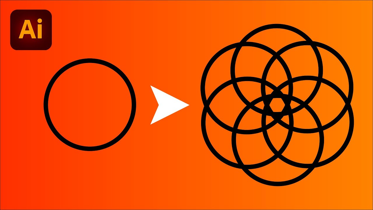 🔄 DUPLICAR OBJETO en CÍRCULO en Illustrator - 2 Métodos